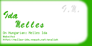 ida melles business card